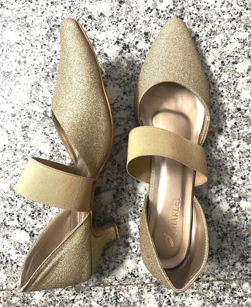Sparkling Gold Heels