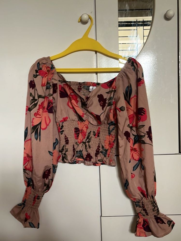 Floral Print Crop Top