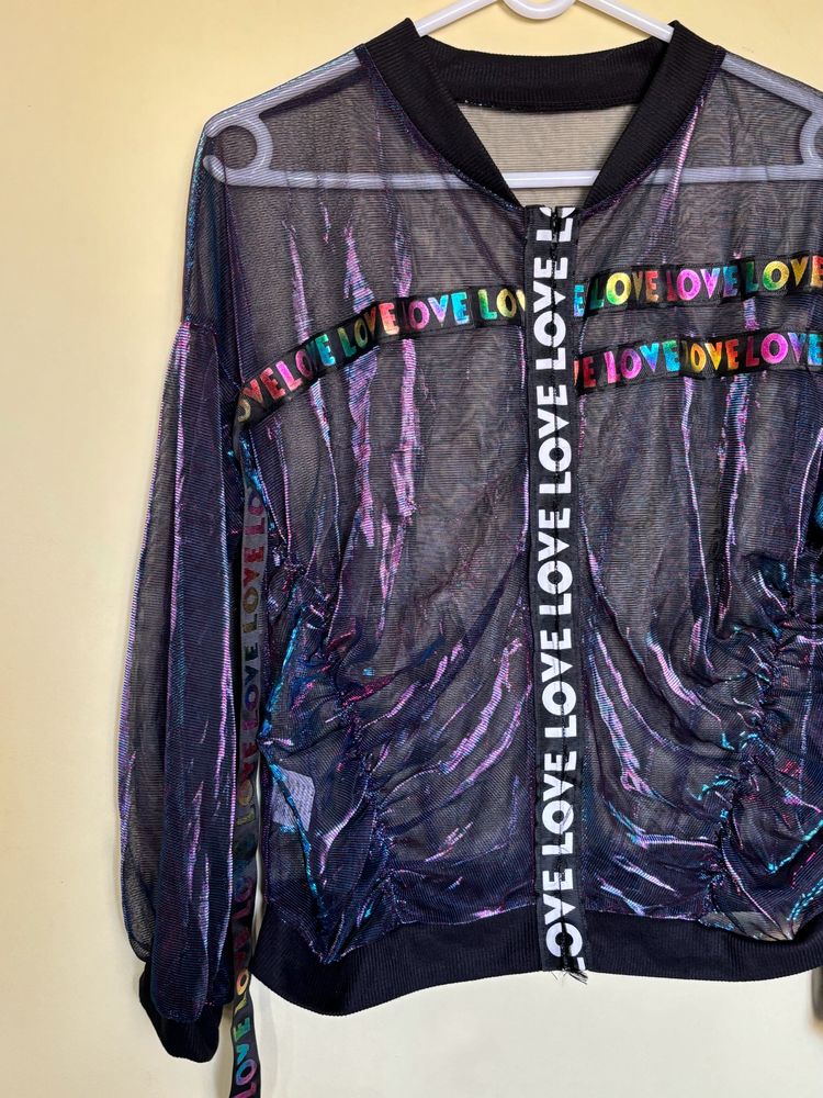Sheer Love Bomber Jacket