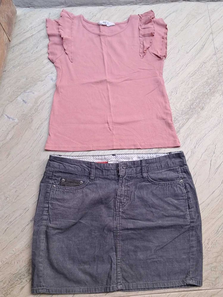 hnm top n skirt branded