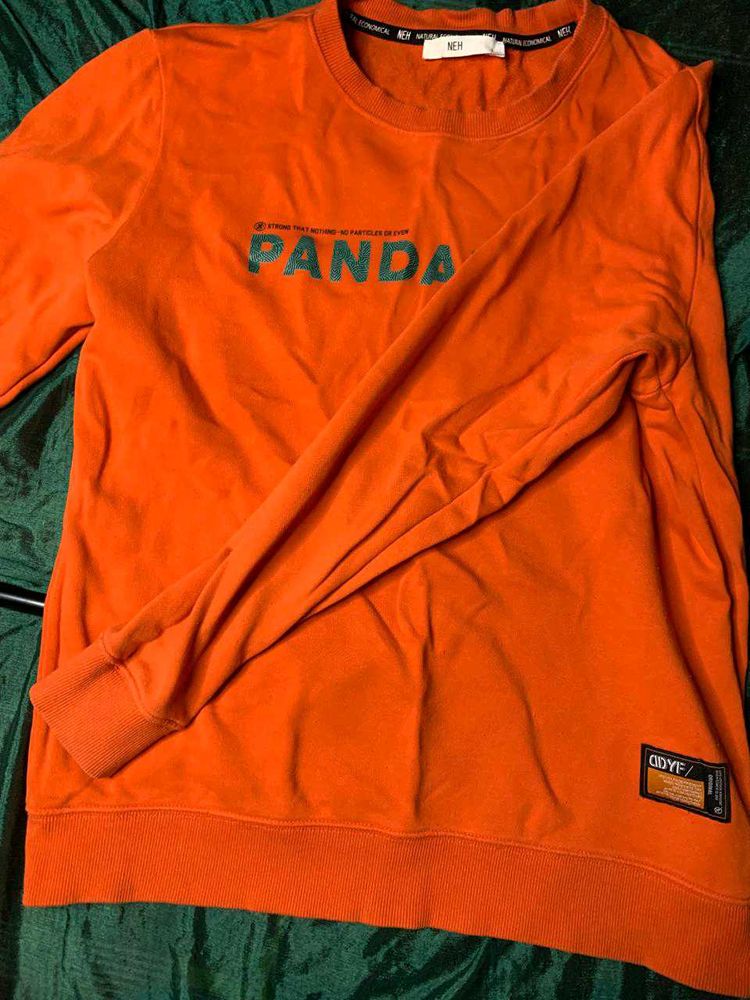 Orange &#39;Panda&#39; Sweatshirt