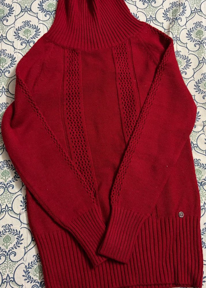 Red Turtleneck Sweater