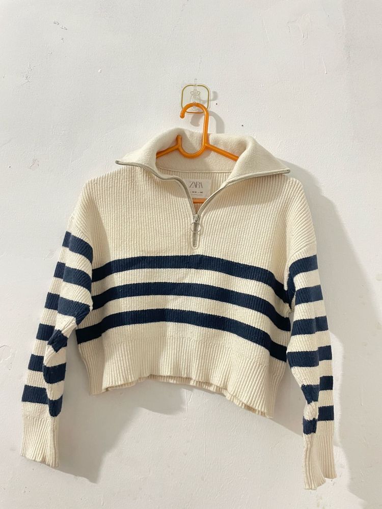 Zara Striped Knit Pullover