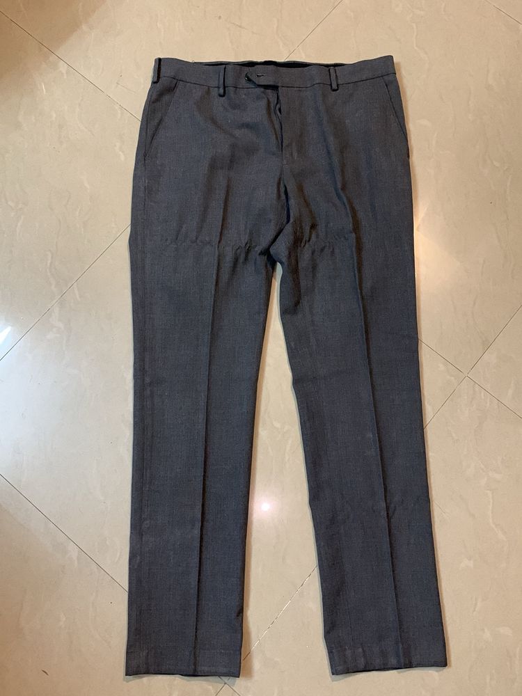 Peter England Men’s Grey Formal Pants Size 36