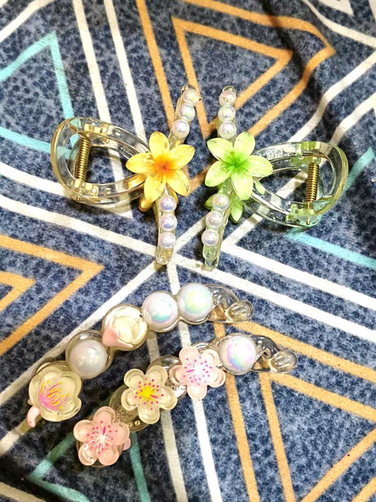 Cute Flower Hair Clips