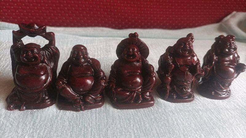 5 Laughing Buddha Statue