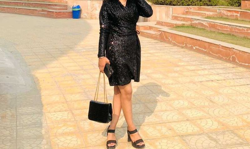 This newly trendy dress it just wore once