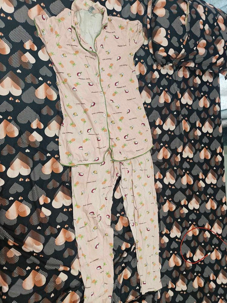Pineapple Print Pajama Set