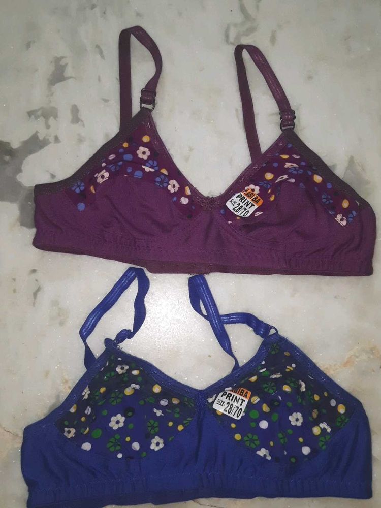 Floral Print Bras - Set of 2