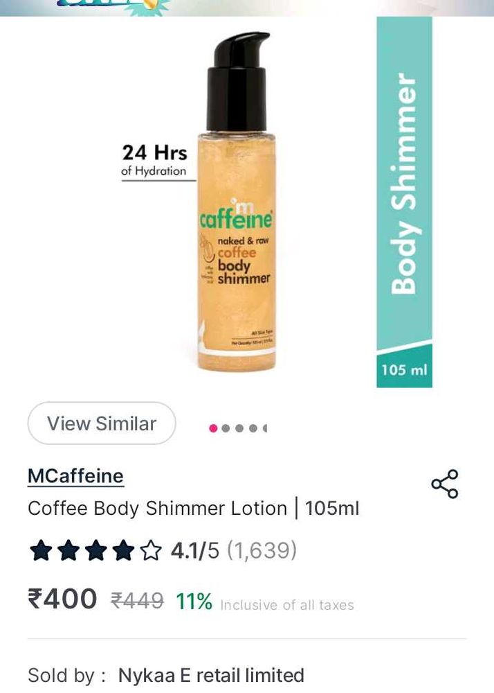 Mcaffeine Body Shimmer ✨❤️