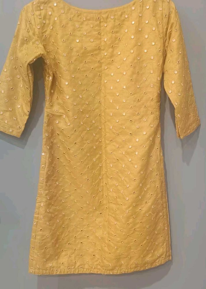 A-line Mirror Work Kurti