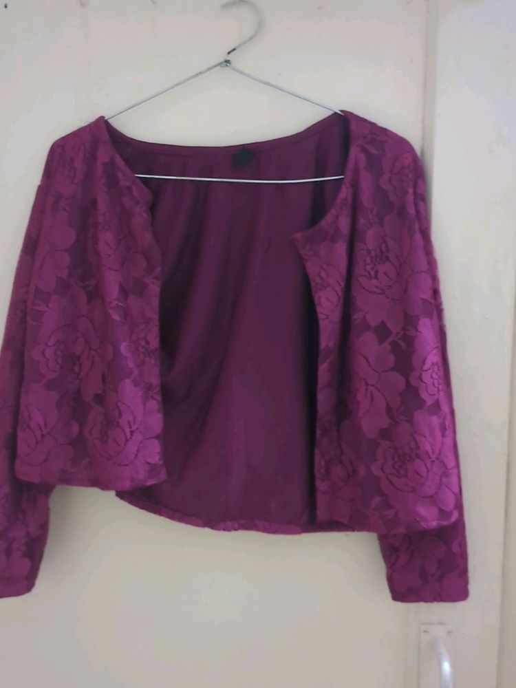 Medium Size ,Beautiful wine Colour Shrug