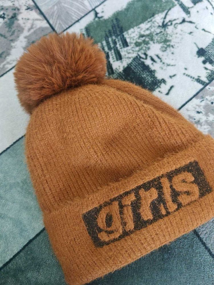 Pure Woolen Cap For Girls