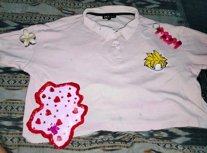 Customized Pink Polo Shirt