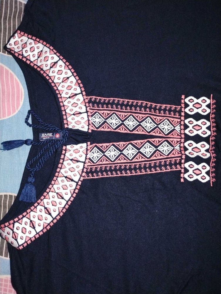 Blue Colour Crop Top