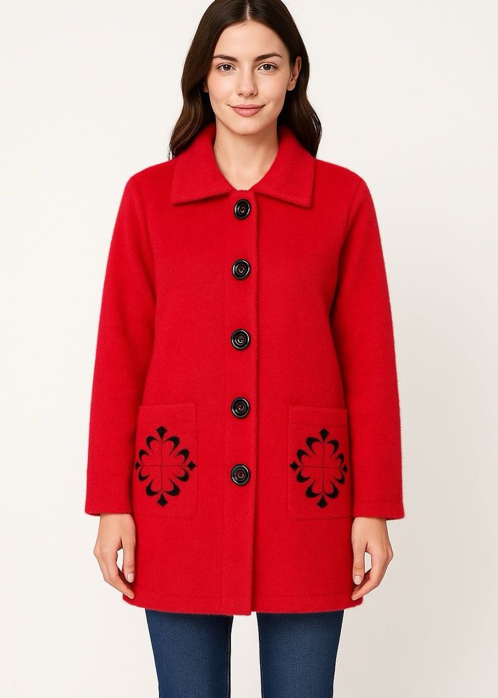 Red Floral Coat