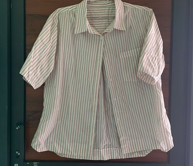 Striped Button-Down Shirt