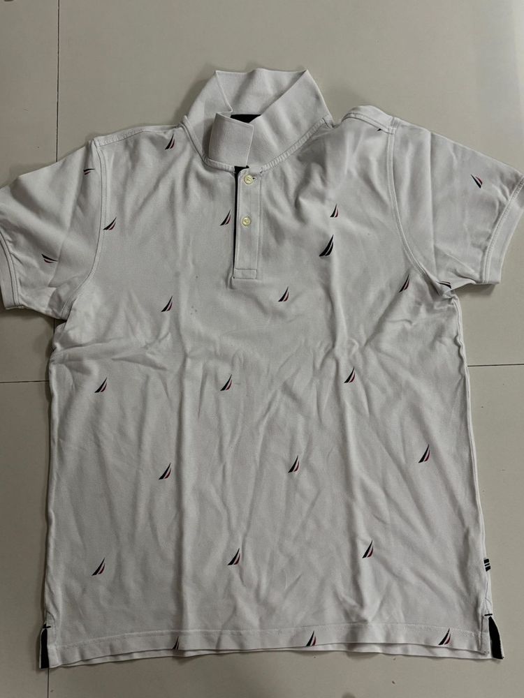 White Polo T-shirt Nautica Brand