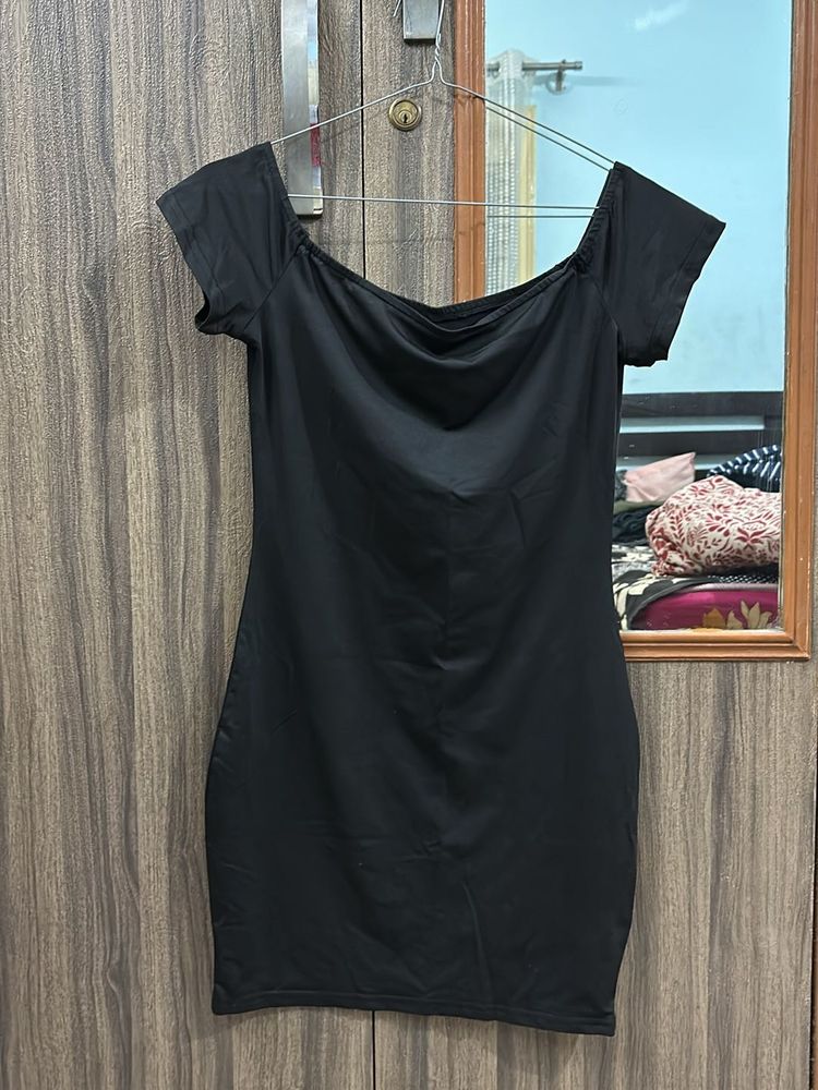 Little Black Off-Shoulder Dress