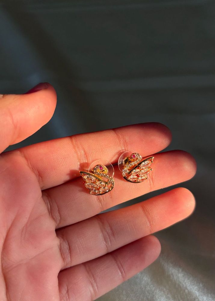 Swarovski Swan inspired  Stud Earrings