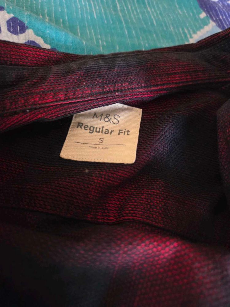 M&amp;S Red Checked Shirt