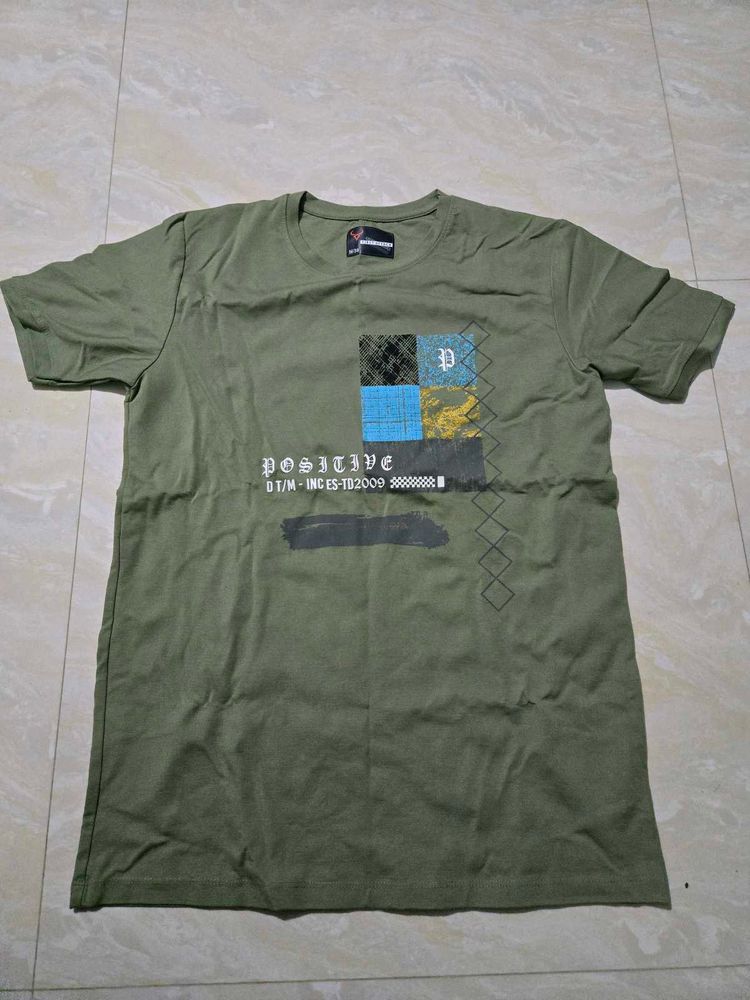 Olive Green Graphic Tee