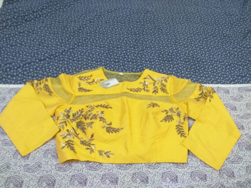 Padded Blouse Yellow Colour