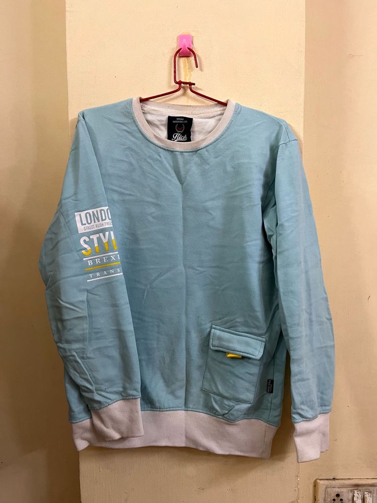 Cool Blue Graphic Sweatshirt