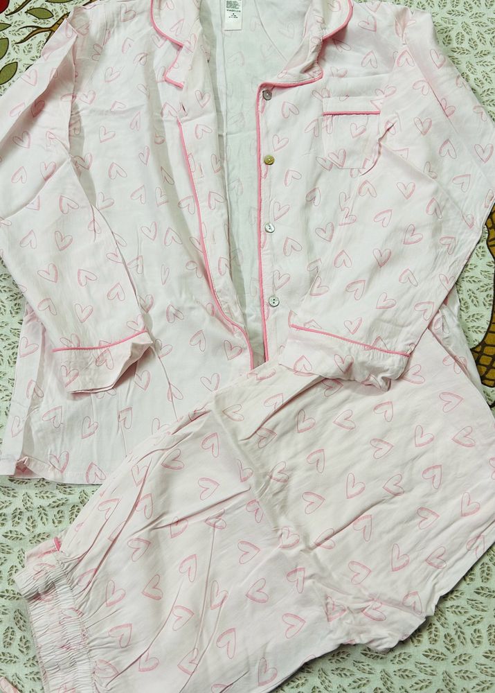 Pink Night Suit Set