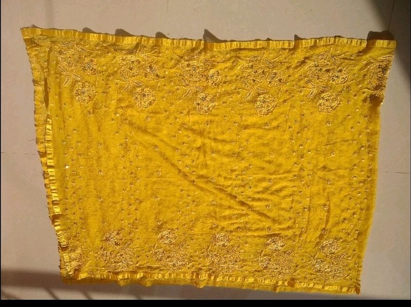 Yellow Duptta Heavy Work