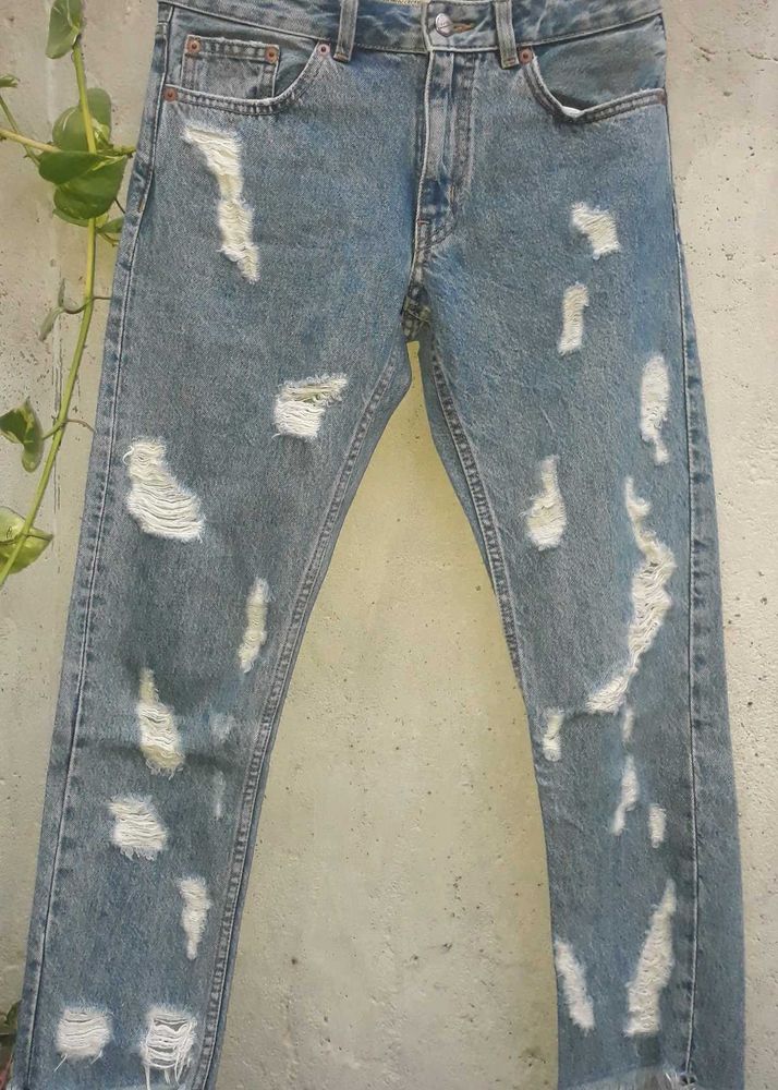 Zara Distressed Denim Jeans