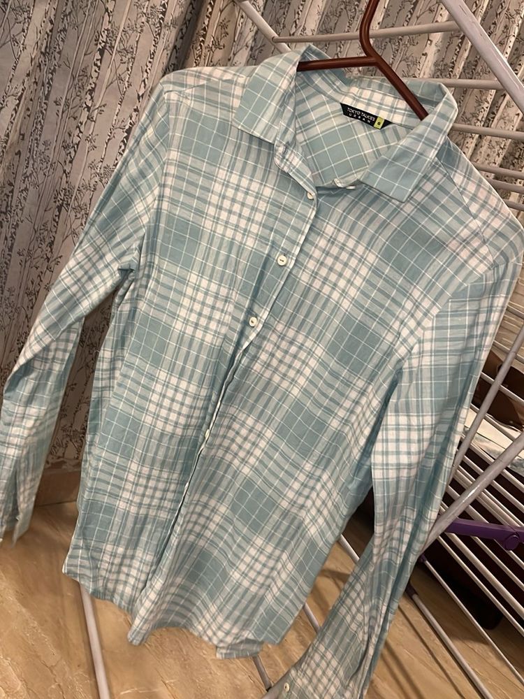 Blue Plaid Shirt