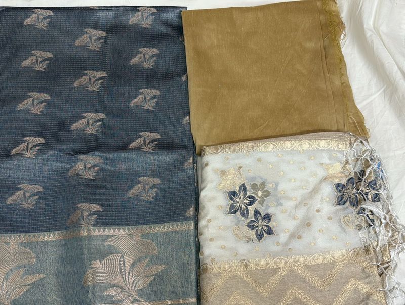 Banarasi Suit Set(blue)
