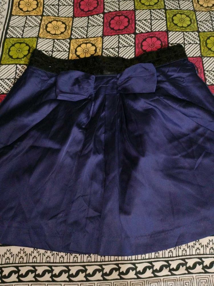 Navy Blue Bow Skirt