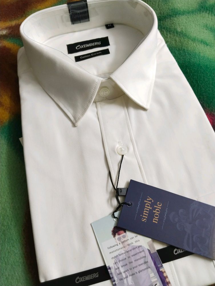 Oxemberg Formal Half-Sleeved White Shirt