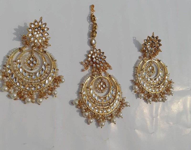 Kundan Pearl  Jewellery Set