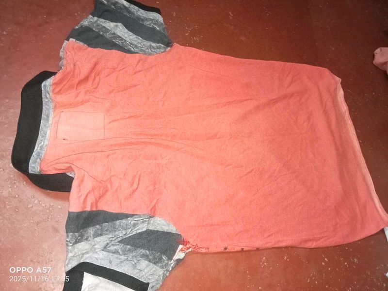 Unique Orange &amp; Black Graphic Tee