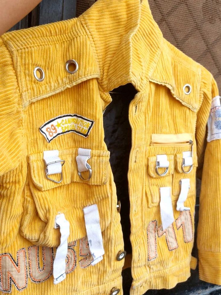 Vintage Yellow Corduroy Jacket, Mini Rodini