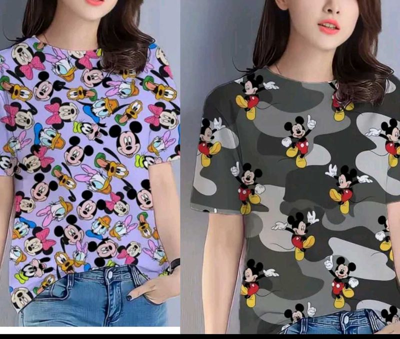 Mickey Mouse Print Tee