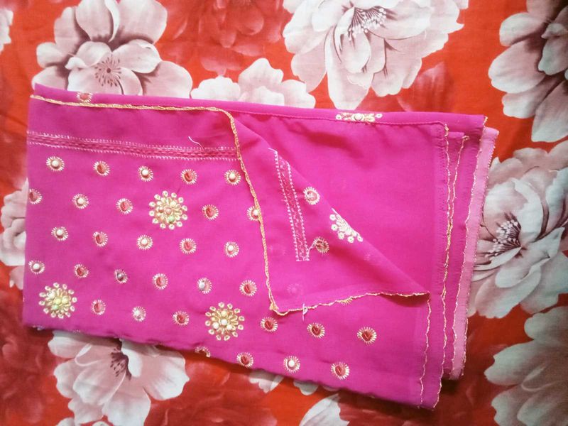 Colourful Pink Saree 🤩