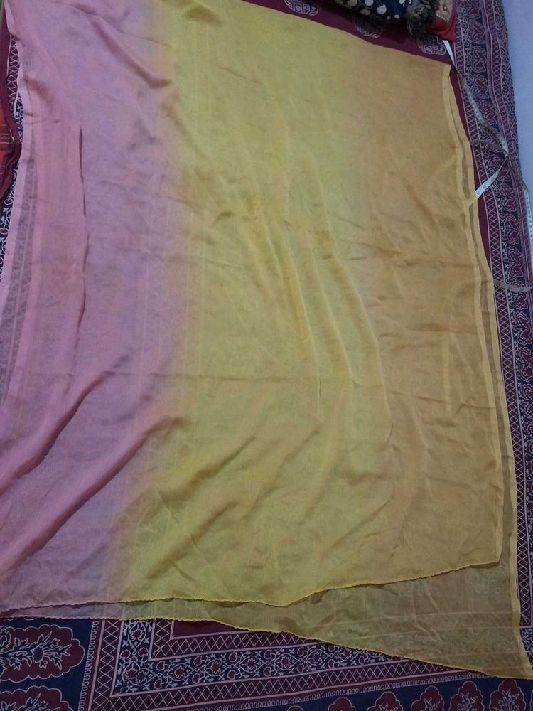 Pink &amp; Yellow Dupatta