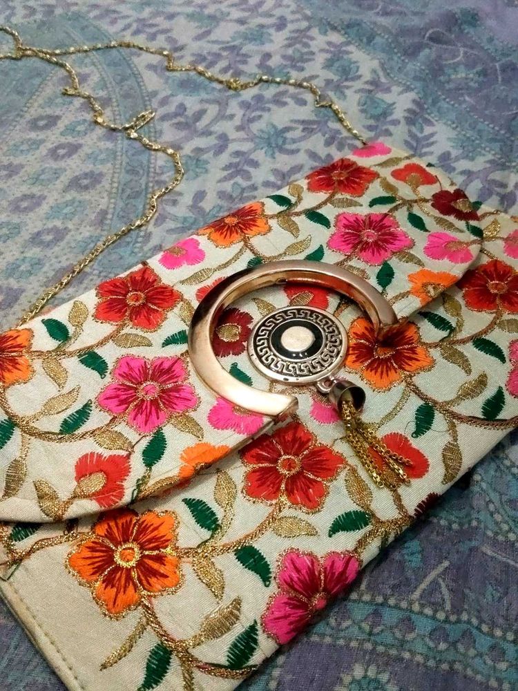 Embroidery Design Fancy Traditional Clutch
