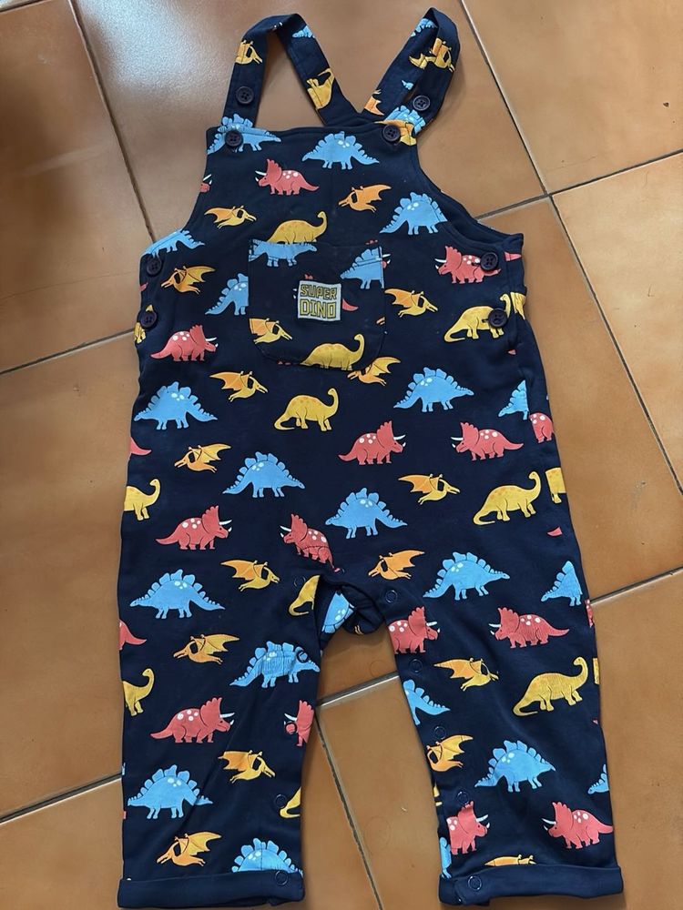 Cute Dino Print Overalls rompers