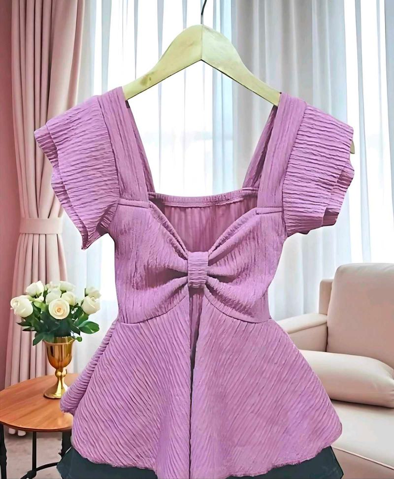 Cute Pink Bow Top