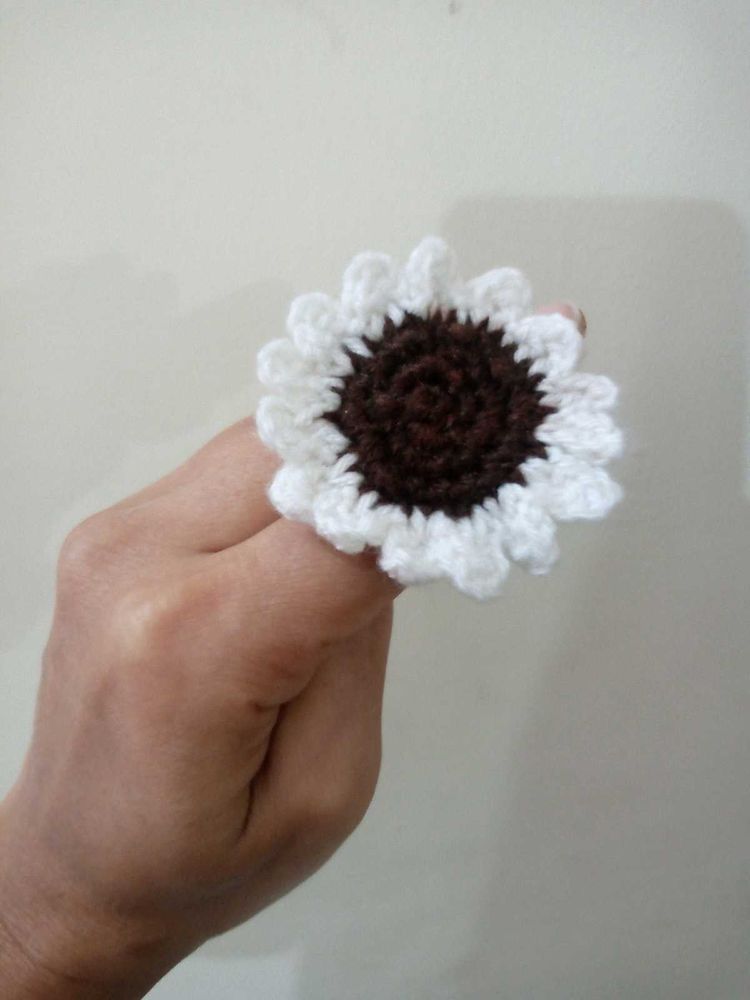 Hand crafted Crochet Sunflower Rubber
