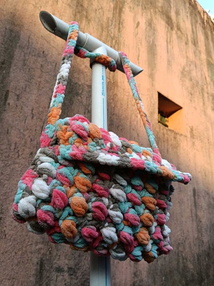 Colorful Crochet Handbag