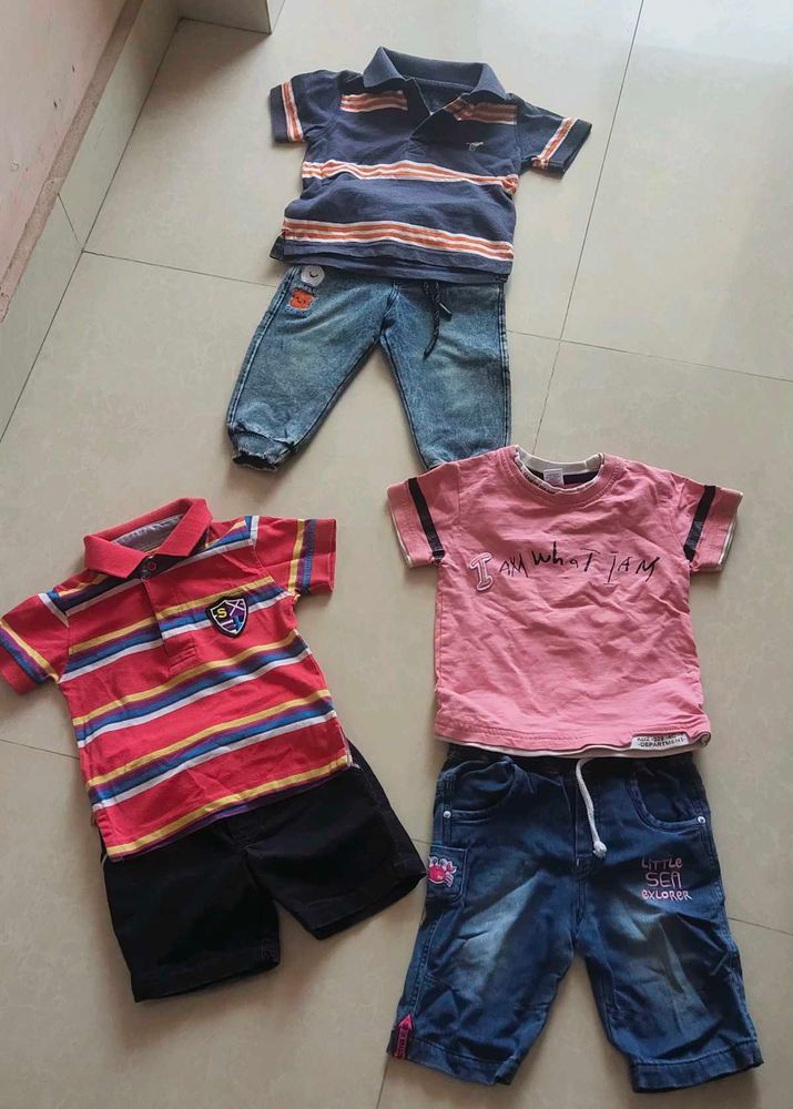 Com Of 3 Denim Tshirt Set
