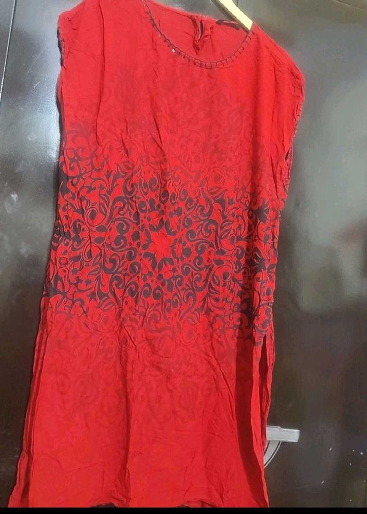 Red Top Tunic For Girl Or Woman 38 Bust