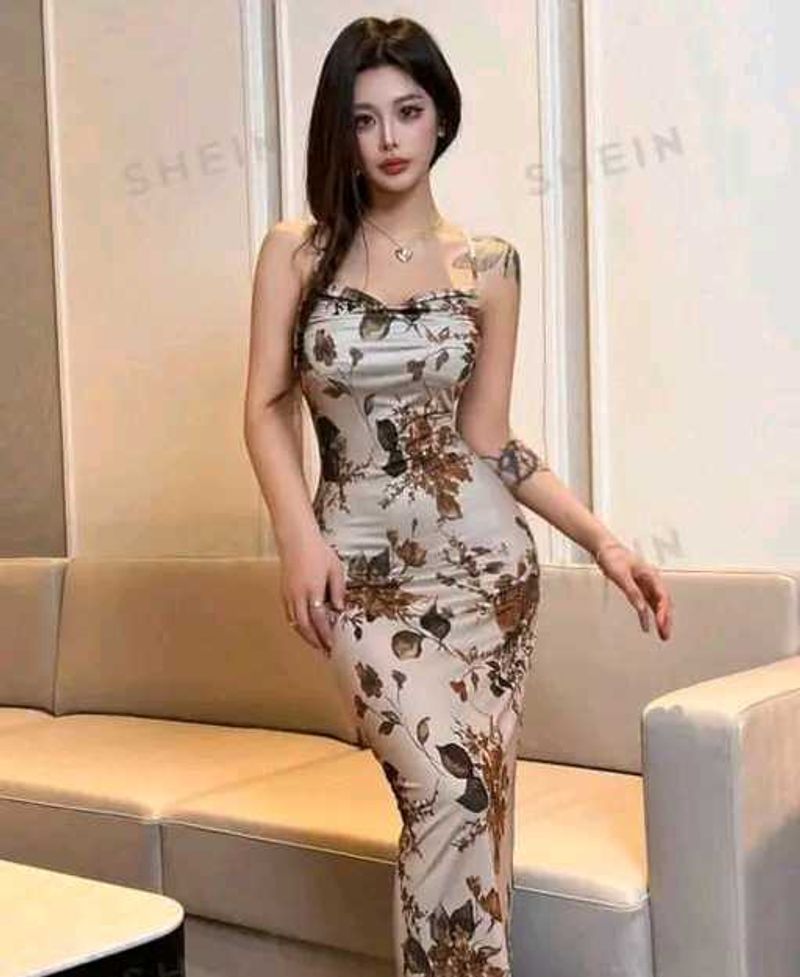 Floral Print Bodycon Dress