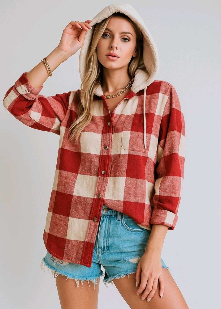 Imported Original Cozy American Eagle Red Shirt A